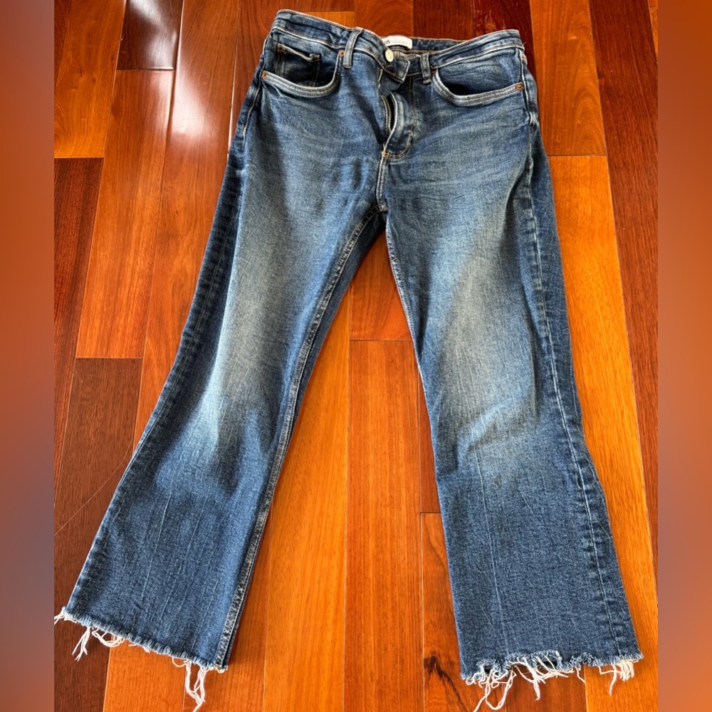 Women's Blue Denim Jeans - Casual Flared Style